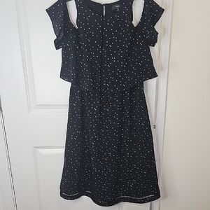 Mossimo Supply Co. Black and White Polka Dot Midi Dress